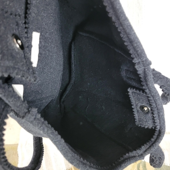 J. Jill Wool‎ Blend Tote Bag Purse Black Charcoal Gray - Picture 9 of 10